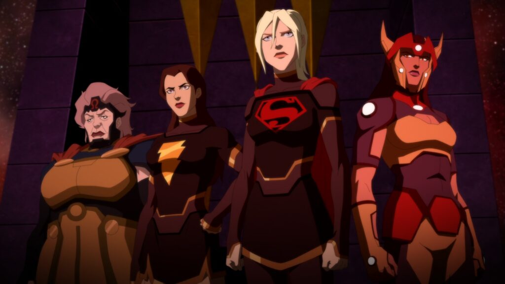 The Furies Granny Goodness, Black Mary, Supergirl, Big Barda from Young Justice